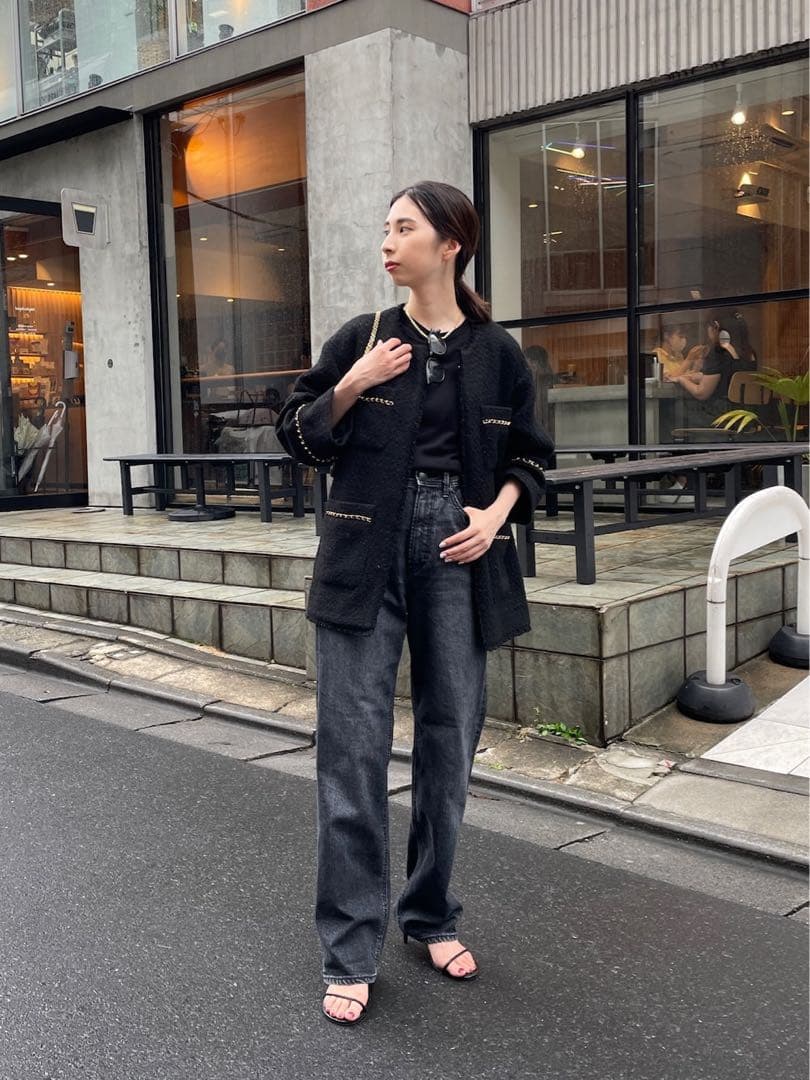 未使用　ラウンジドレス　チェーンツイードジャケット