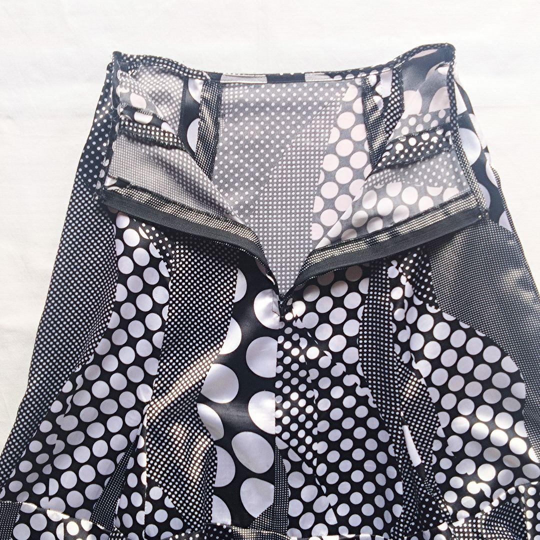 フラメンコ衣装　ファルダとピキージョセット　大小水玉　黒　５段　スカート
