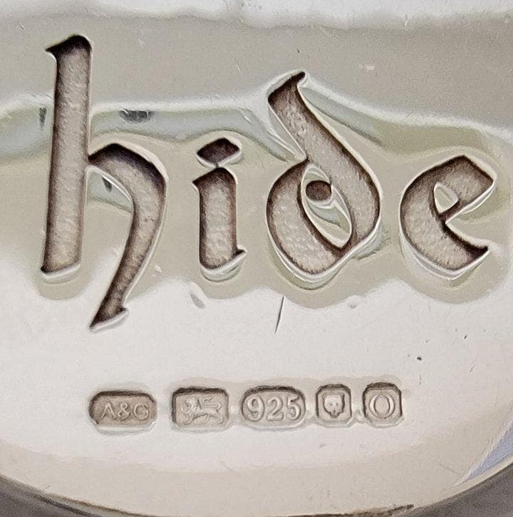 Hide + A&G 長方形 ハート ペンダントトップ シルバー925