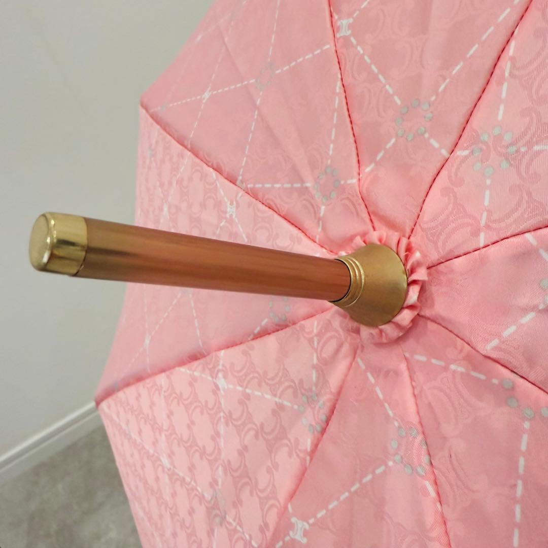 【未使用】 CELINE セリーヌ 長傘 ピンク タグ付き 全長約90cm