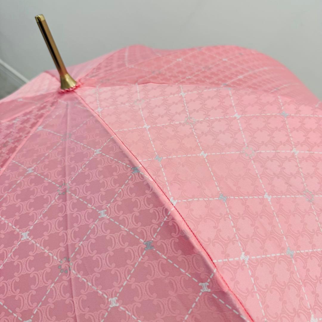 【未使用】 CELINE セリーヌ 長傘 ピンク タグ付き 全長約90cm