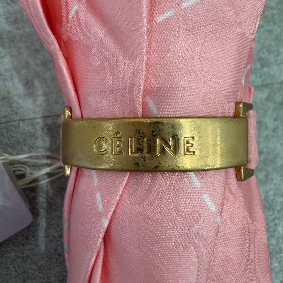 【未使用】 CELINE セリーヌ 長傘 ピンク タグ付き 全長約90cm