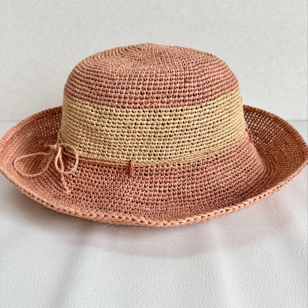 【美品】【ヘレンカミンスキー】ラフィア プロバンス10 麦わら帽子 バイカラー