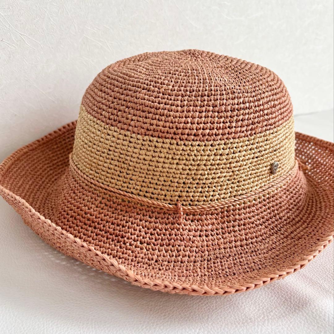 【美品】【ヘレンカミンスキー】ラフィア プロバンス10 麦わら帽子 バイカラー