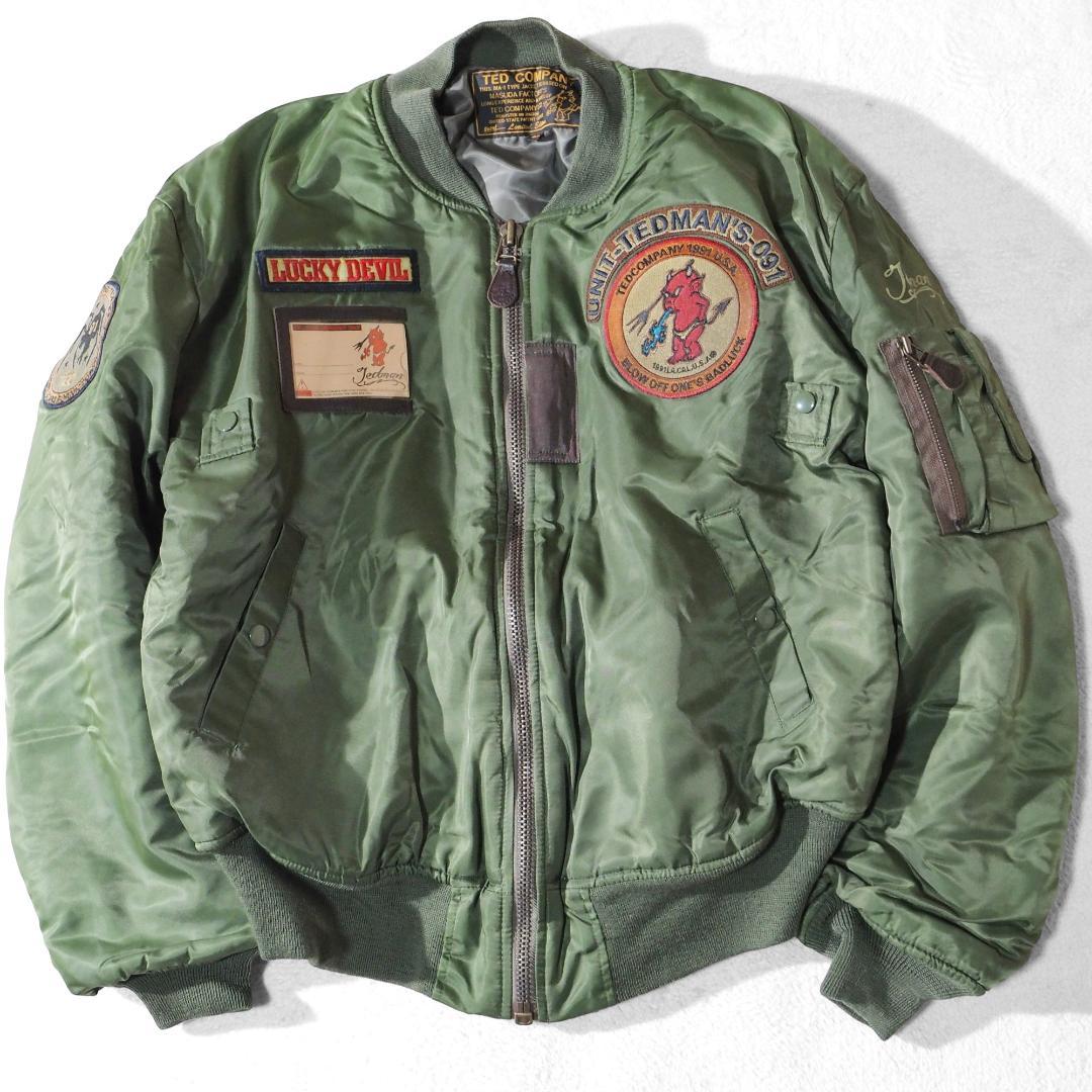 美品 テッドカンパニー MA-1 フライトジャケット メンズ42 XL相当