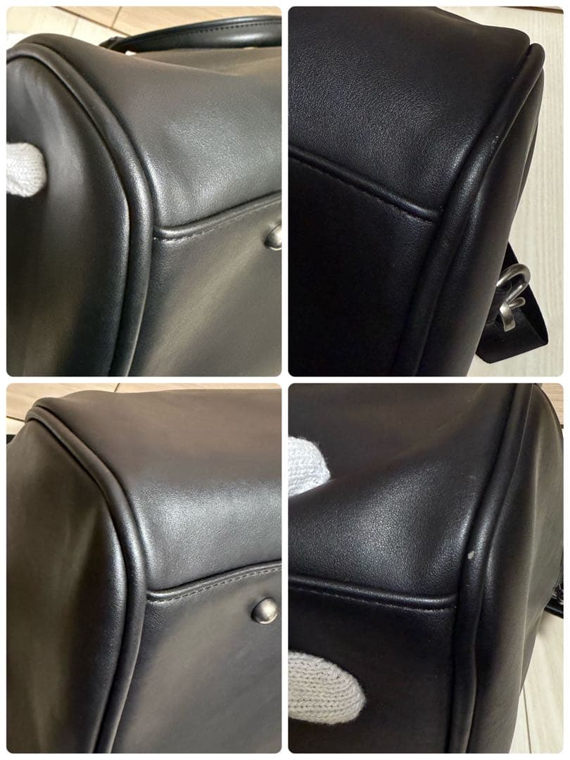 【美品】DIESEL 2way ボストンバッグ レザー ブラック 大容量