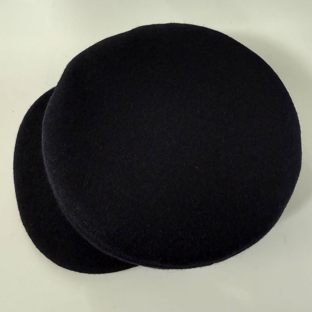 美品　エルメス　キャスケット 《 ダニ 》ウール　ブラック　エルメスセリエ　56