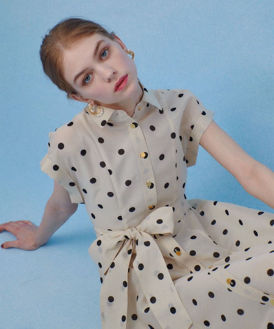 アルアバイル　ルルウィルビー オーガンドットウエストリボンワンピース