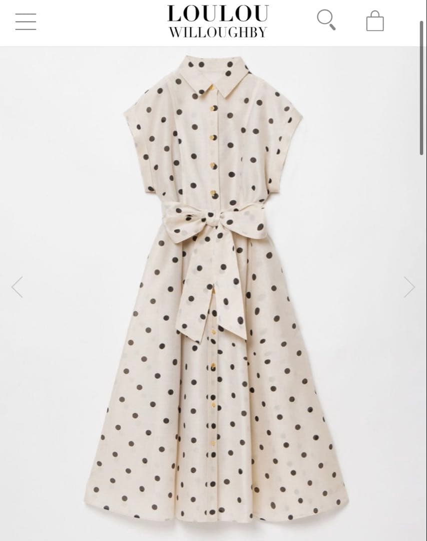 アルアバイル　ルルウィルビー オーガンドットウエストリボンワンピース