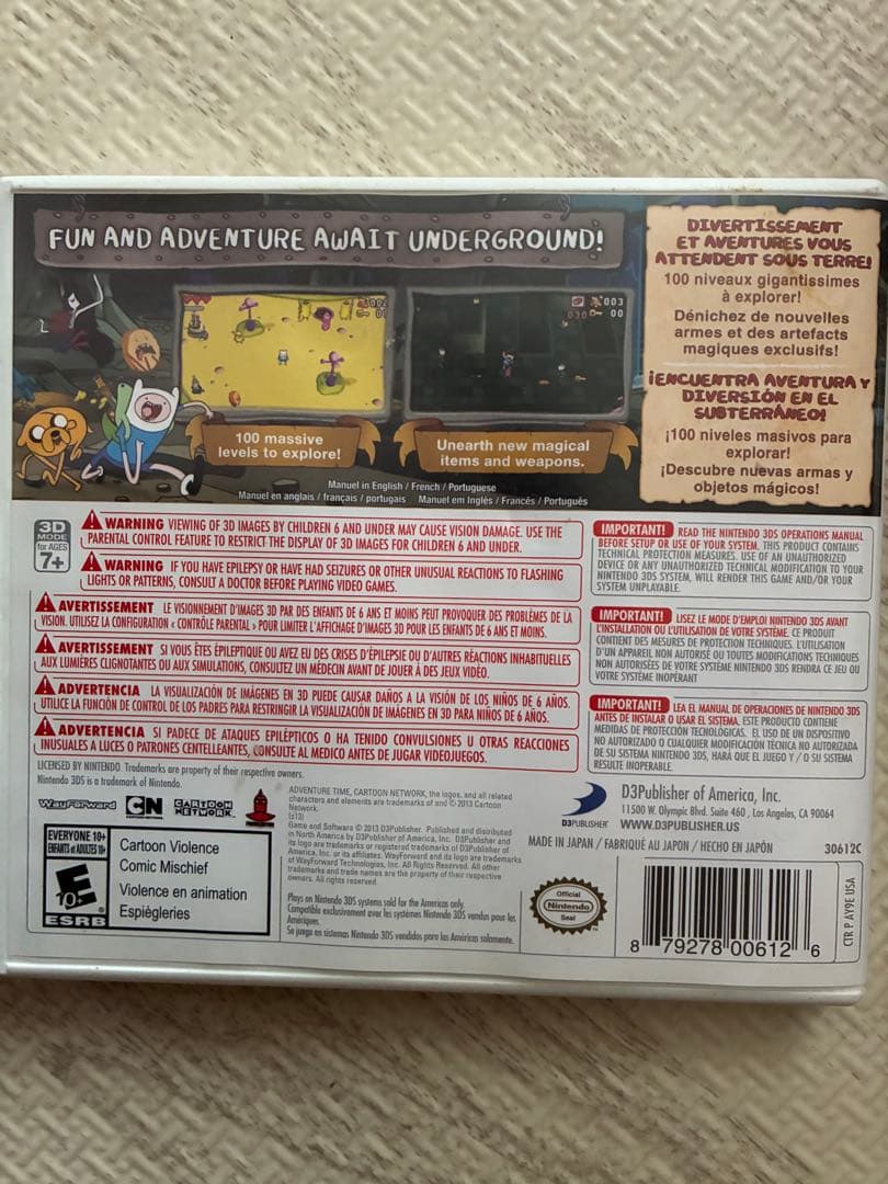 [激レア]北米版アドベンチャータイム3DS ソフト