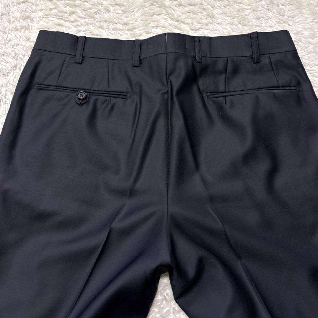 外装美品✨ポールスチュアート ビジネススーツ スリーピース 光沢 黒 総裏