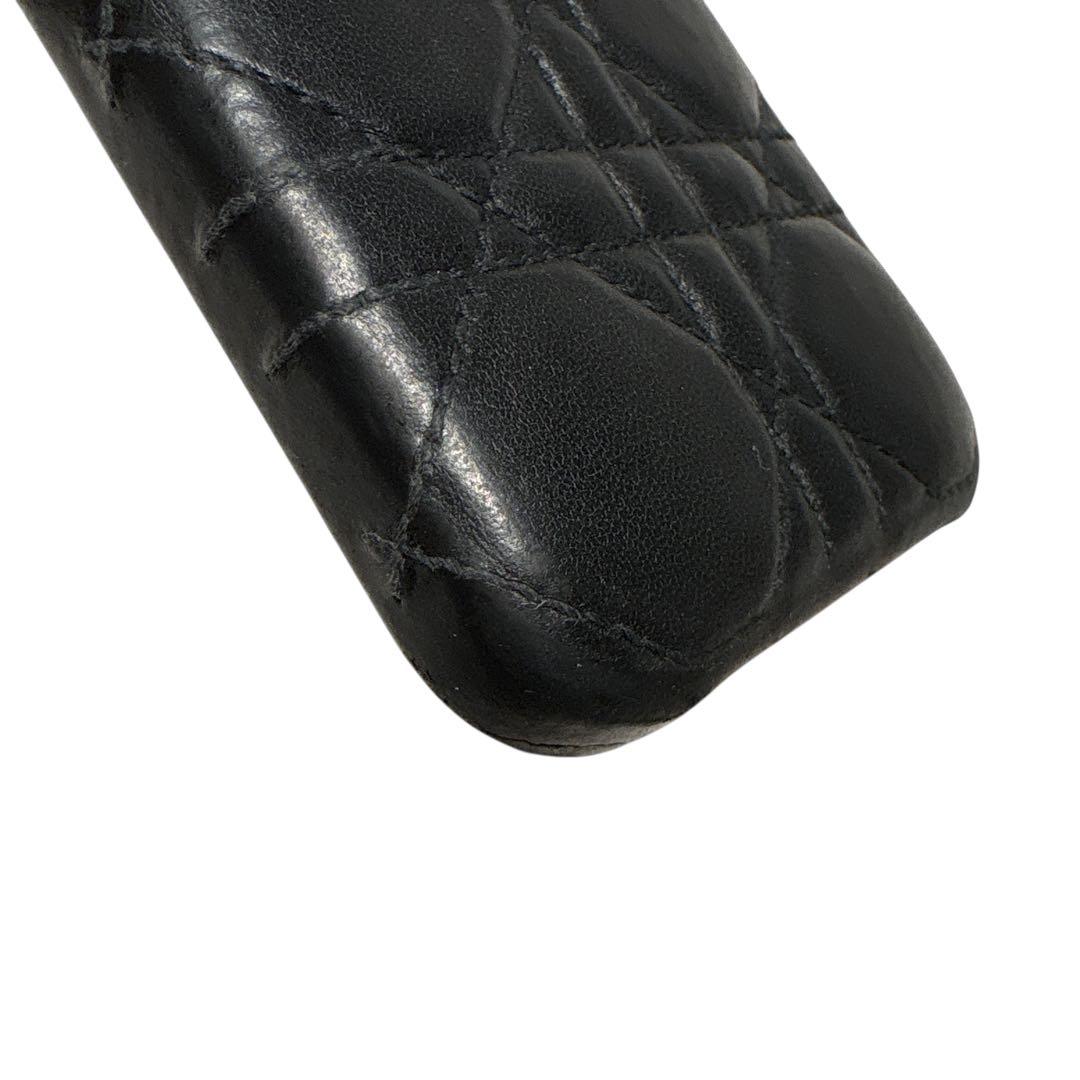 ［正規品］Dior ディオール　iPhone14ケース　キルティングレザー 黒