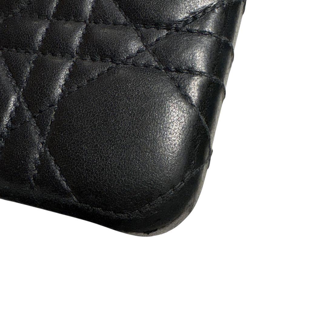［正規品］Dior ディオール　iPhone14ケース　キルティングレザー 黒