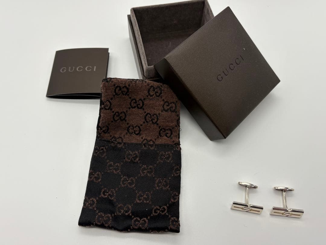 GUCCI シルバー925 メンズ　カフリンクス　箱付