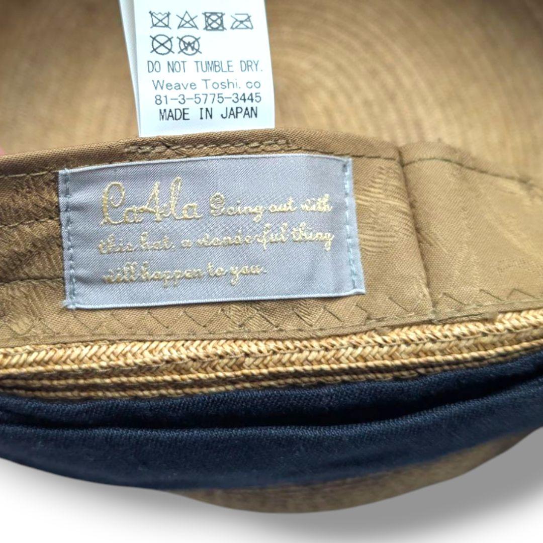 【完売品】CA4LA♡カシラ✨ リボン付き麦わら帽子 ストローハット キャップ型