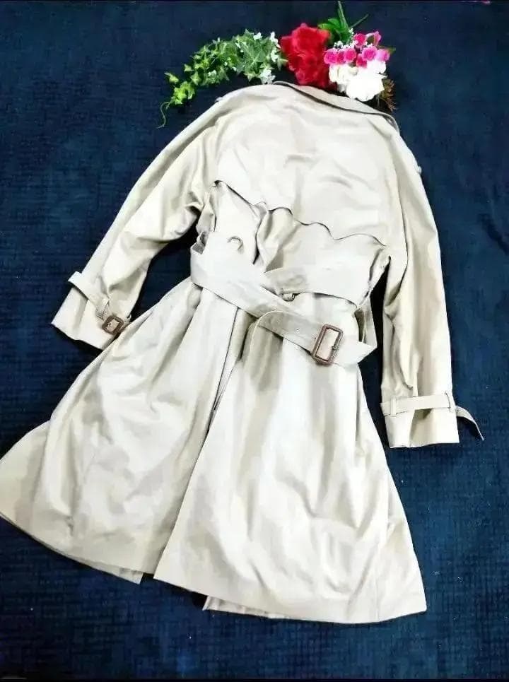 【美品】【着脱可能ライナー】アクアスキュータム ロングトレンチコート　ベルト付き