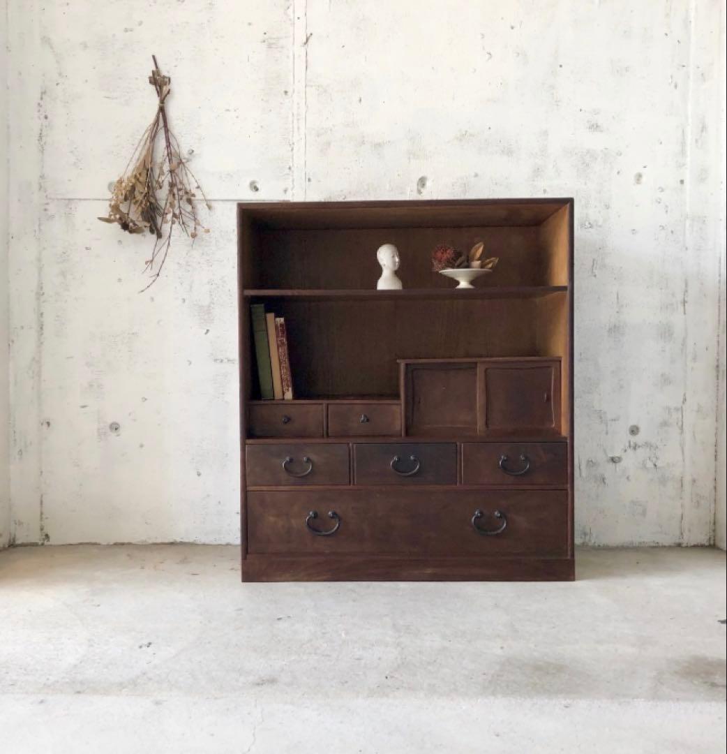 古道具　アンティーク　木製棚