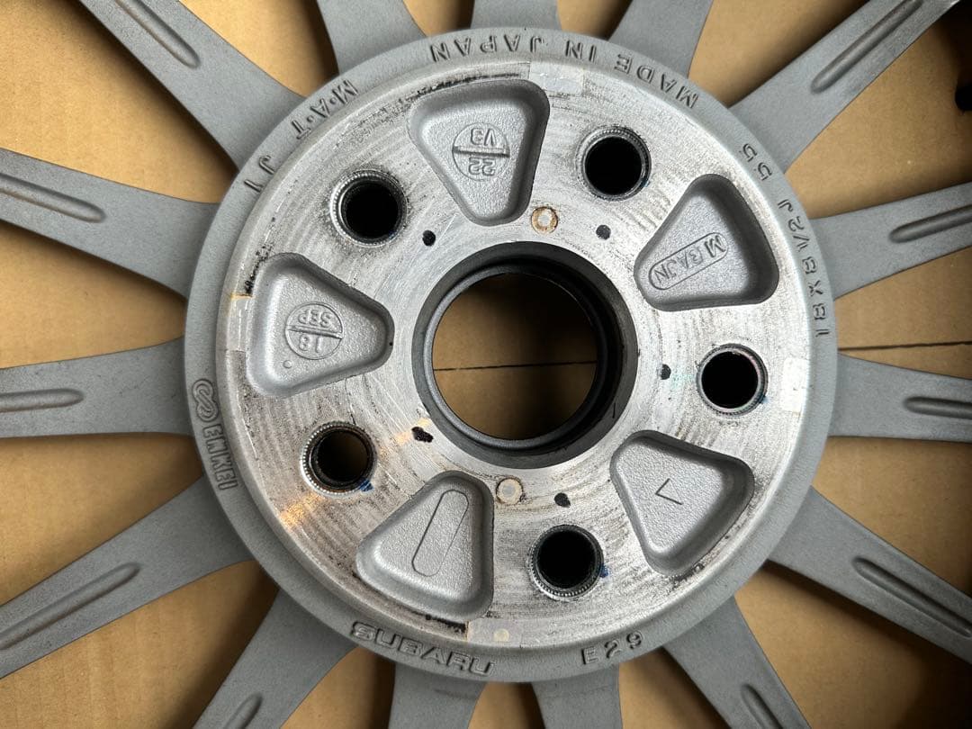 東*軍様 スバル ホイール 18×8 1/2J 55 E29 ENKEI 1本