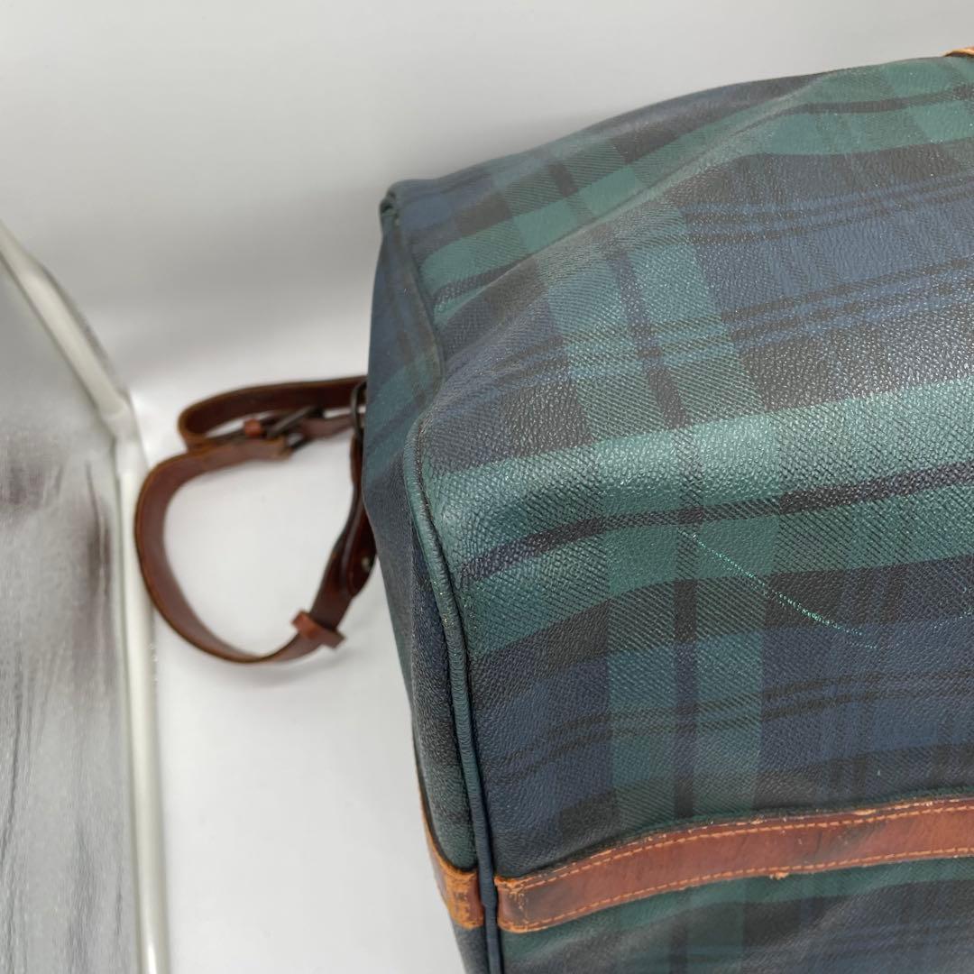 【美品】ポロラルフローレン　2way ボストンバッグ　チェック柄　PVC 大容量