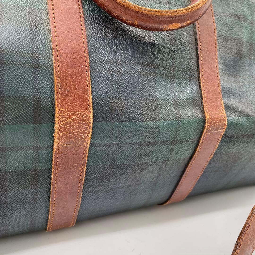 【美品】ポロラルフローレン　2way ボストンバッグ　チェック柄　PVC 大容量