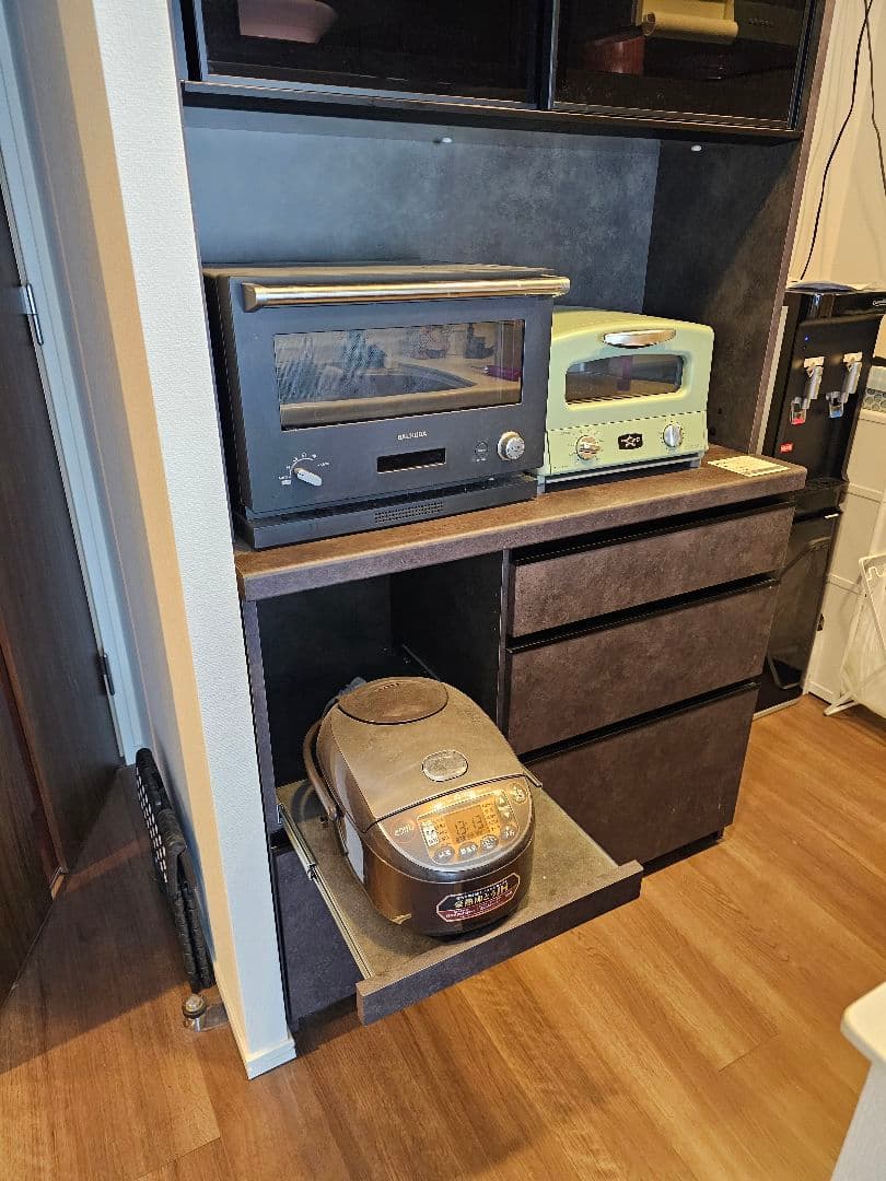 パモウナ EM 食器棚 + 上置 セラミカネロ　EMA-S1000R