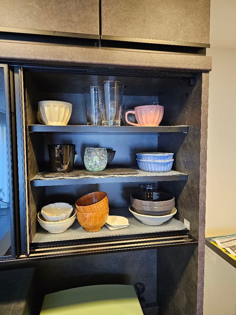 パモウナ EM 食器棚 + 上置 セラミカネロ　EMA-S1000R