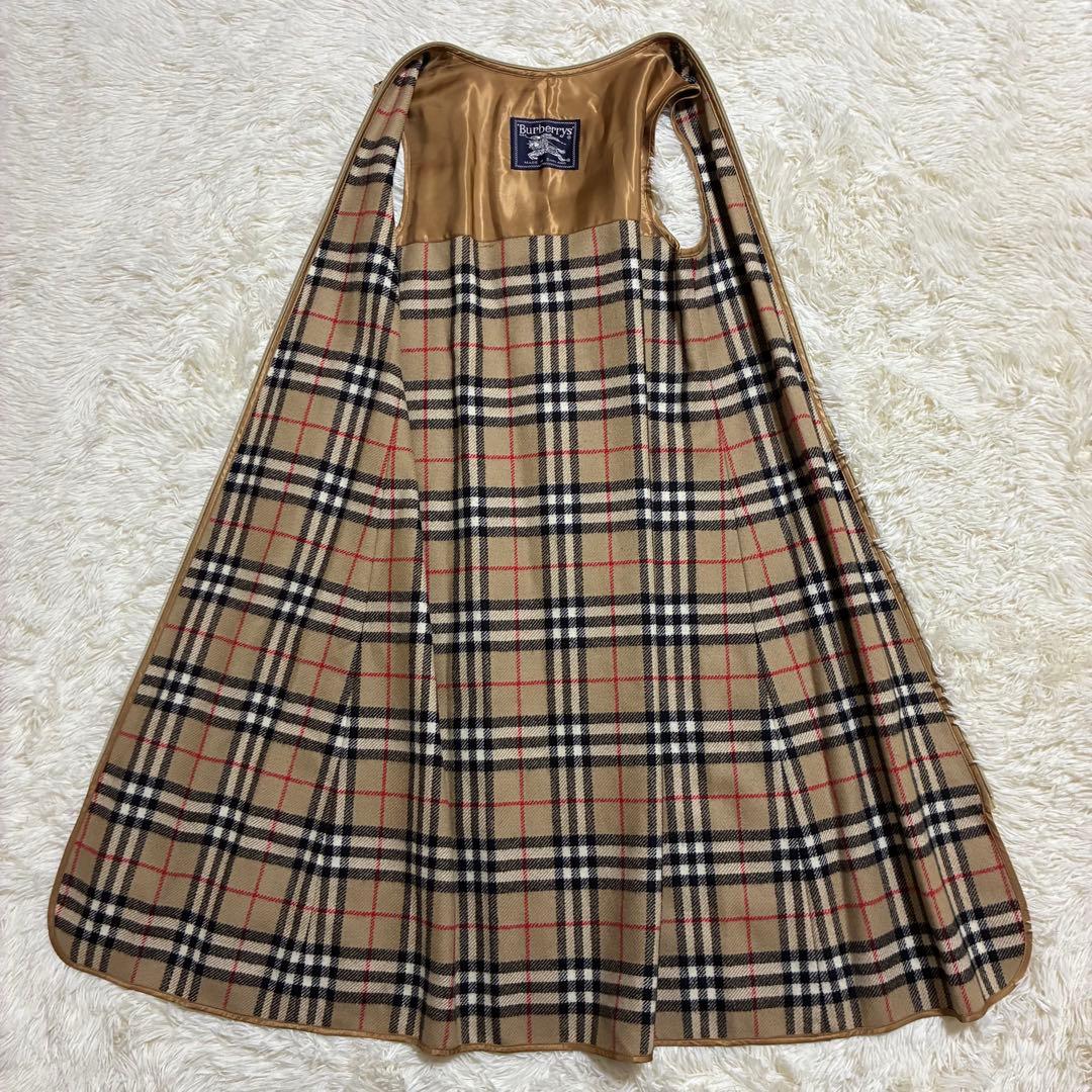 着丈114cm 英国製　玉虫色　バーバリー　トレンチコート　ライナー　ベルト