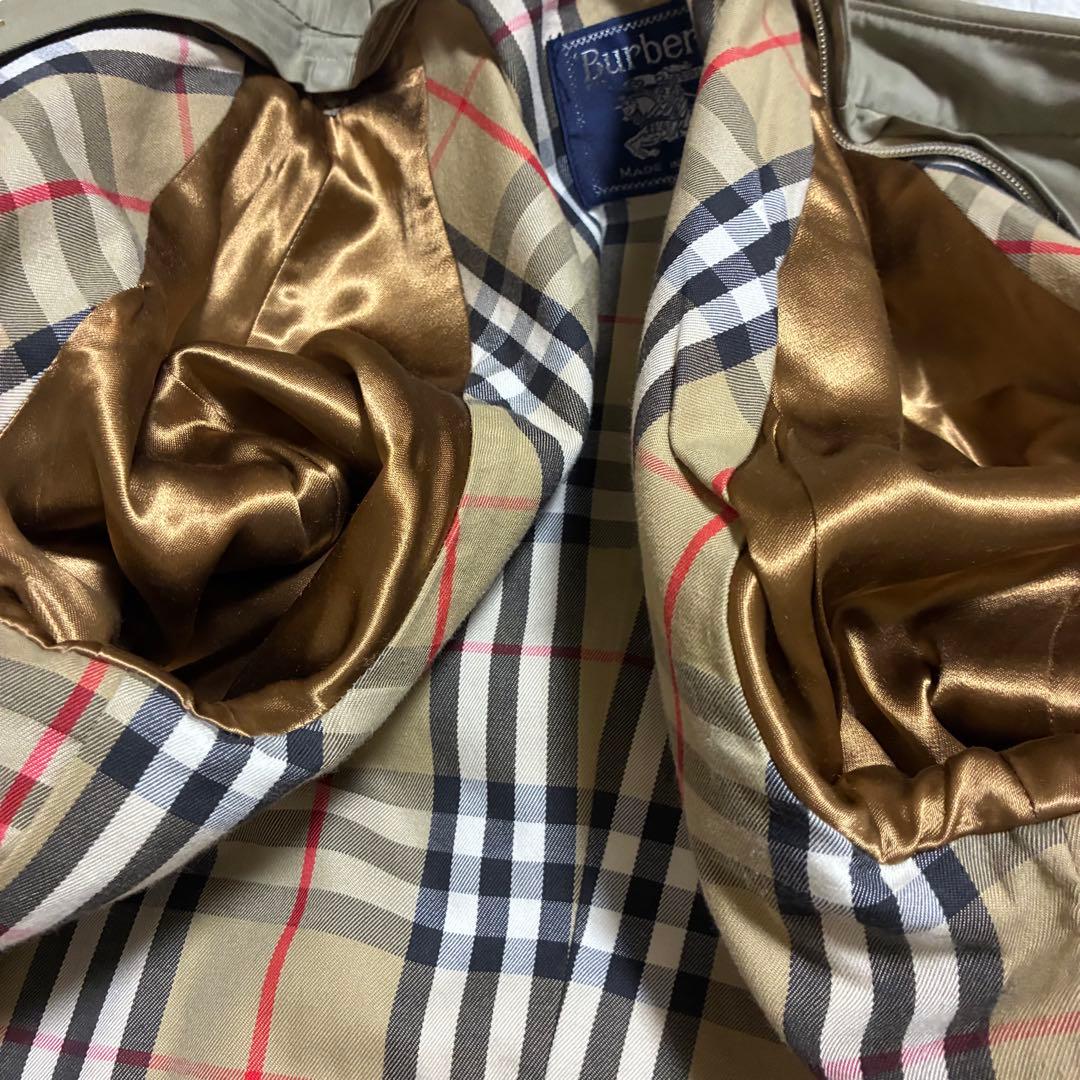 着丈114cm 英国製　玉虫色　バーバリー　トレンチコート　ライナー　ベルト