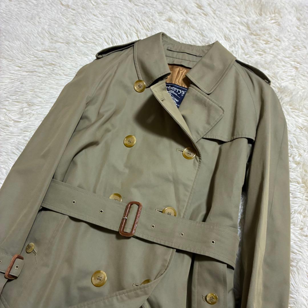 着丈114cm 英国製　玉虫色　バーバリー　トレンチコート　ライナー　ベルト