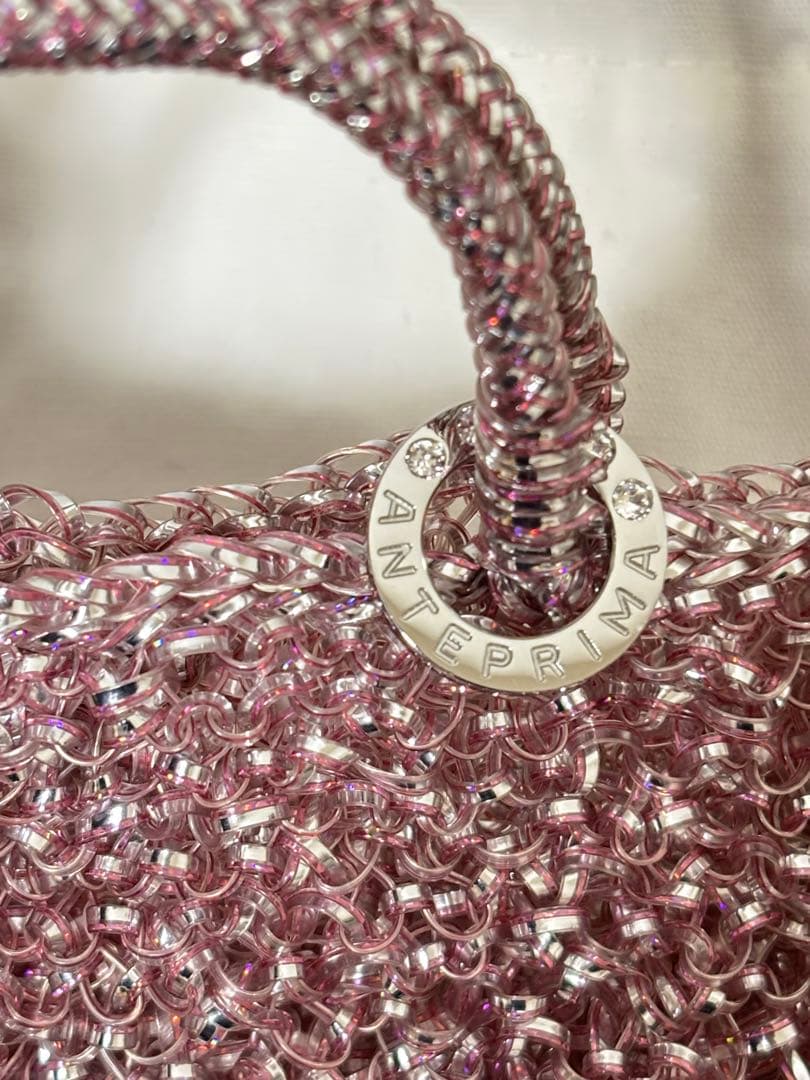 アンテプリマ　ワイヤーバッグ　ピンク