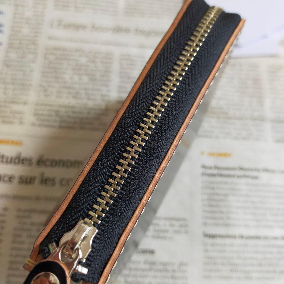 【ノリ】コードバン　L字ファスナーウォレット　コンパクト