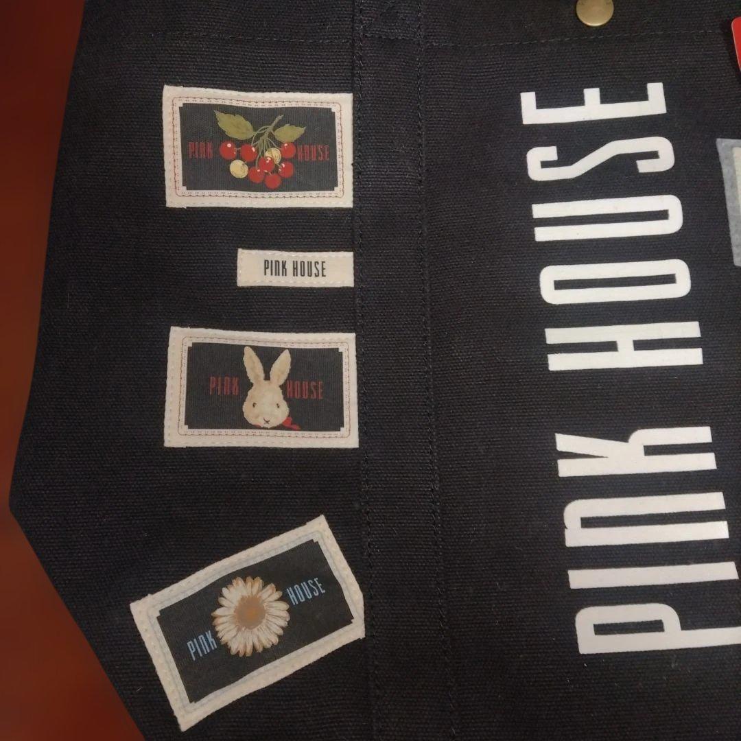 【新品タグ付】ピンクハウス サガラワッペントートバック 黒