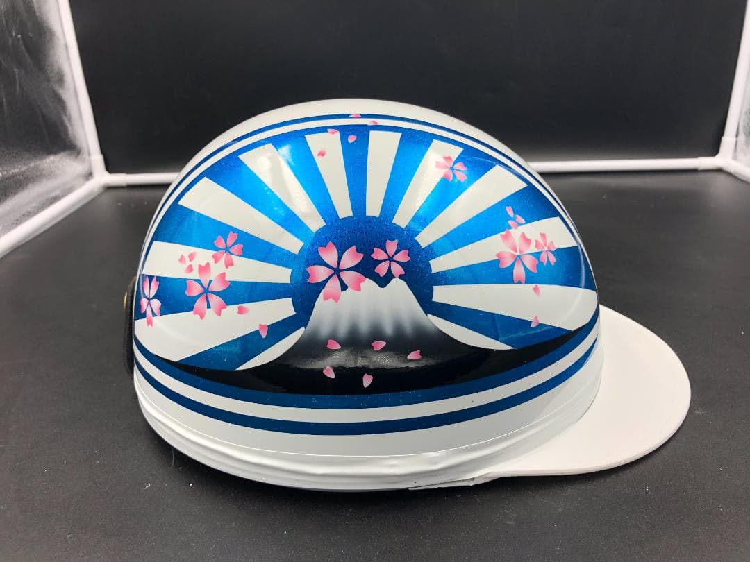 コルク半　カスタム　富士日章　三つボタン　ホワイトブルー　桜　高級クリヤ送料無料