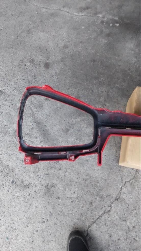 送料無料 アルト HA36 フロントグリル メガネガーニッシュ レッド 赤