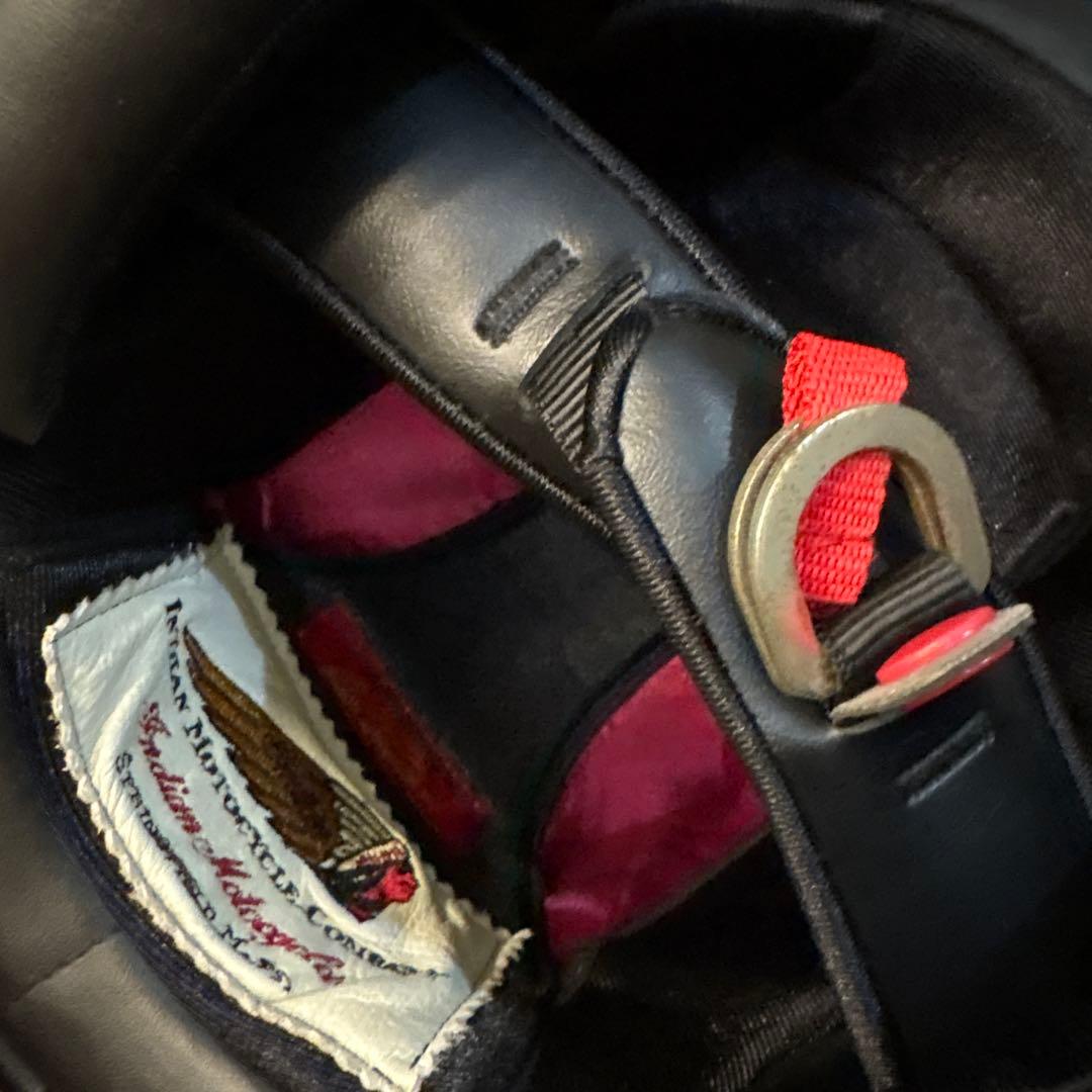 Indian ジェットヘルメット アイボリー/バーガンディ　週末限値下げします。