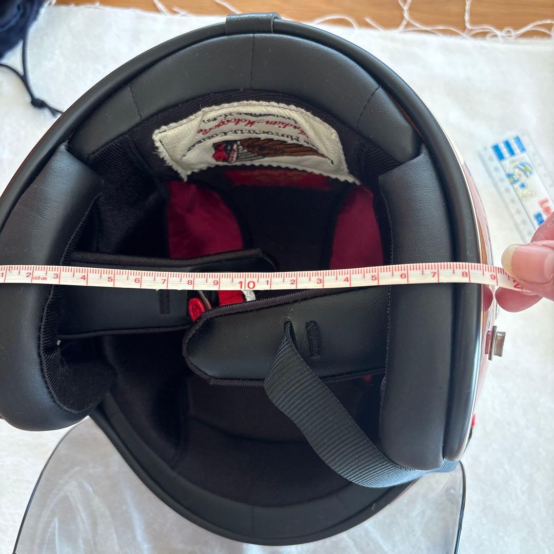 Indian ジェットヘルメット アイボリー/バーガンディ　週末限値下げします。