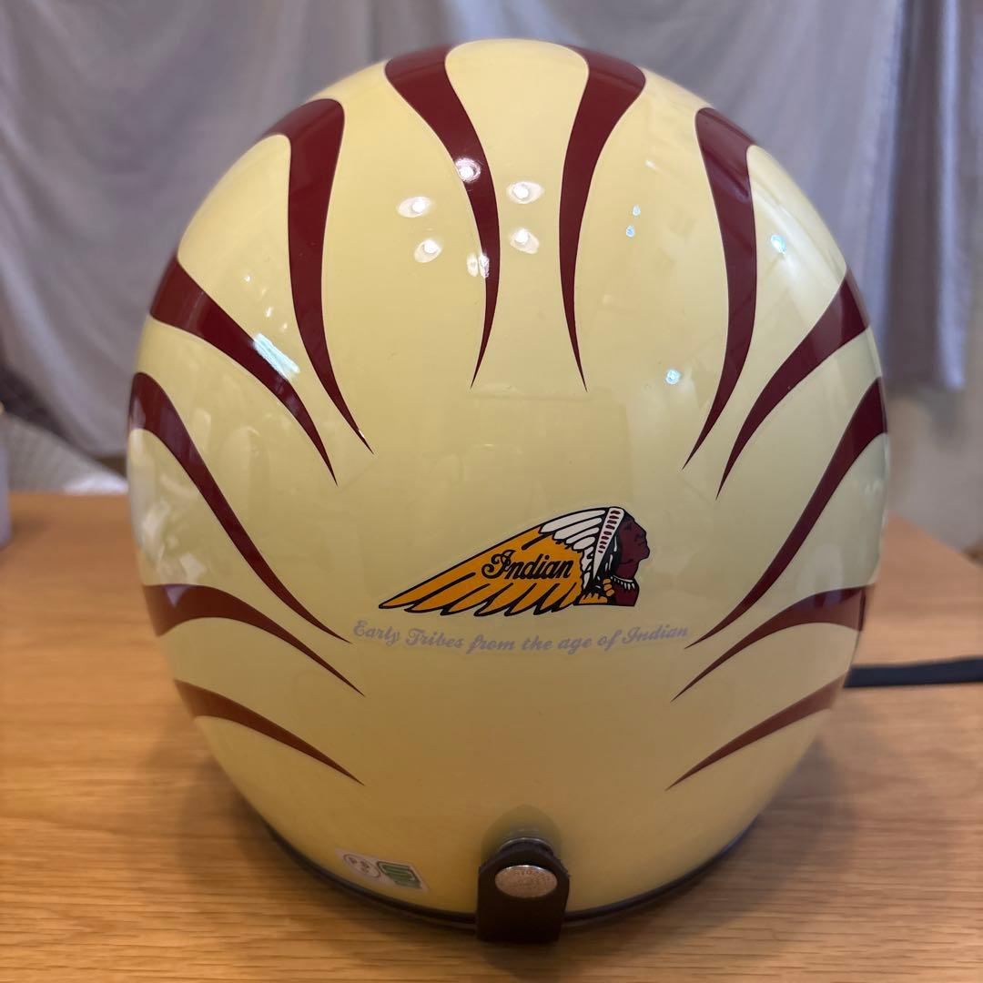 Indian ジェットヘルメット アイボリー/バーガンディ　週末限値下げします。