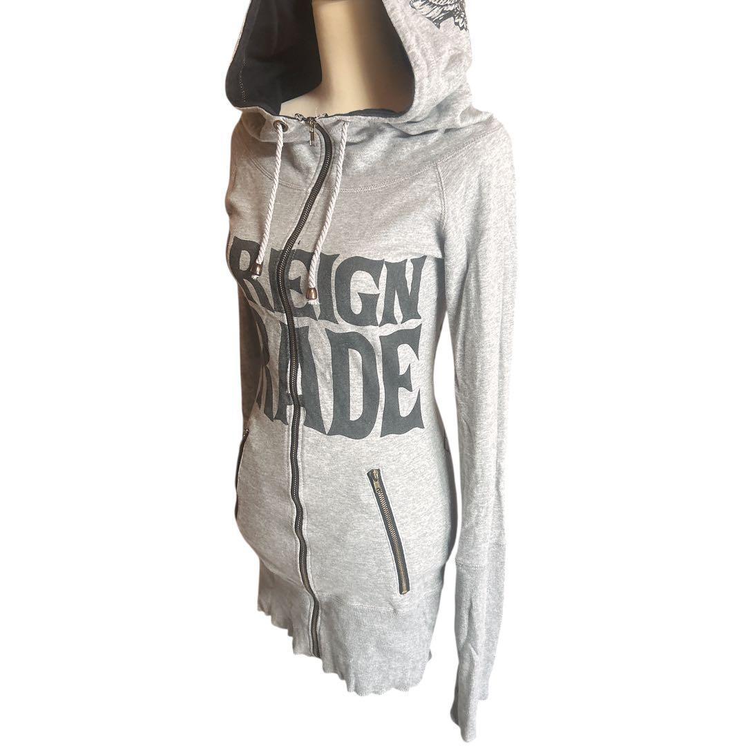 d.i.a ロングパーカー スカル 十字架 平成ギャル y2k ミニワンピ F