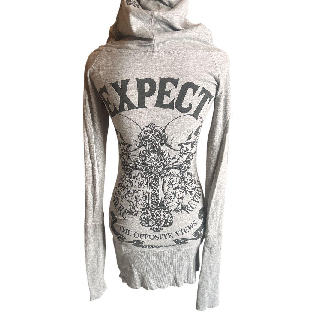 d.i.a ロングパーカー スカル 十字架 平成ギャル y2k ミニワンピ F