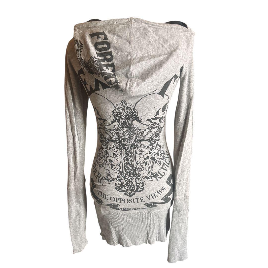 d.i.a ロングパーカー スカル 十字架 平成ギャル y2k ミニワンピ F