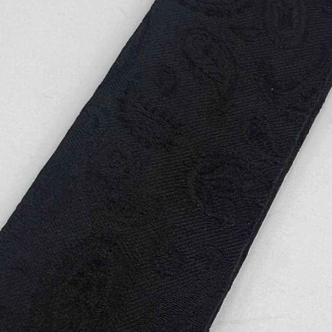 希少　クリスチャンディオール　サスペンダー　黒　Y型　ペイズリー　ボタンタブ式