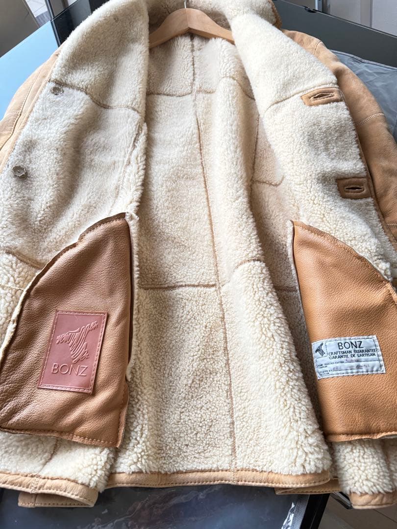 メンズ　BONZ ボンズ　羊革　ムートンコート