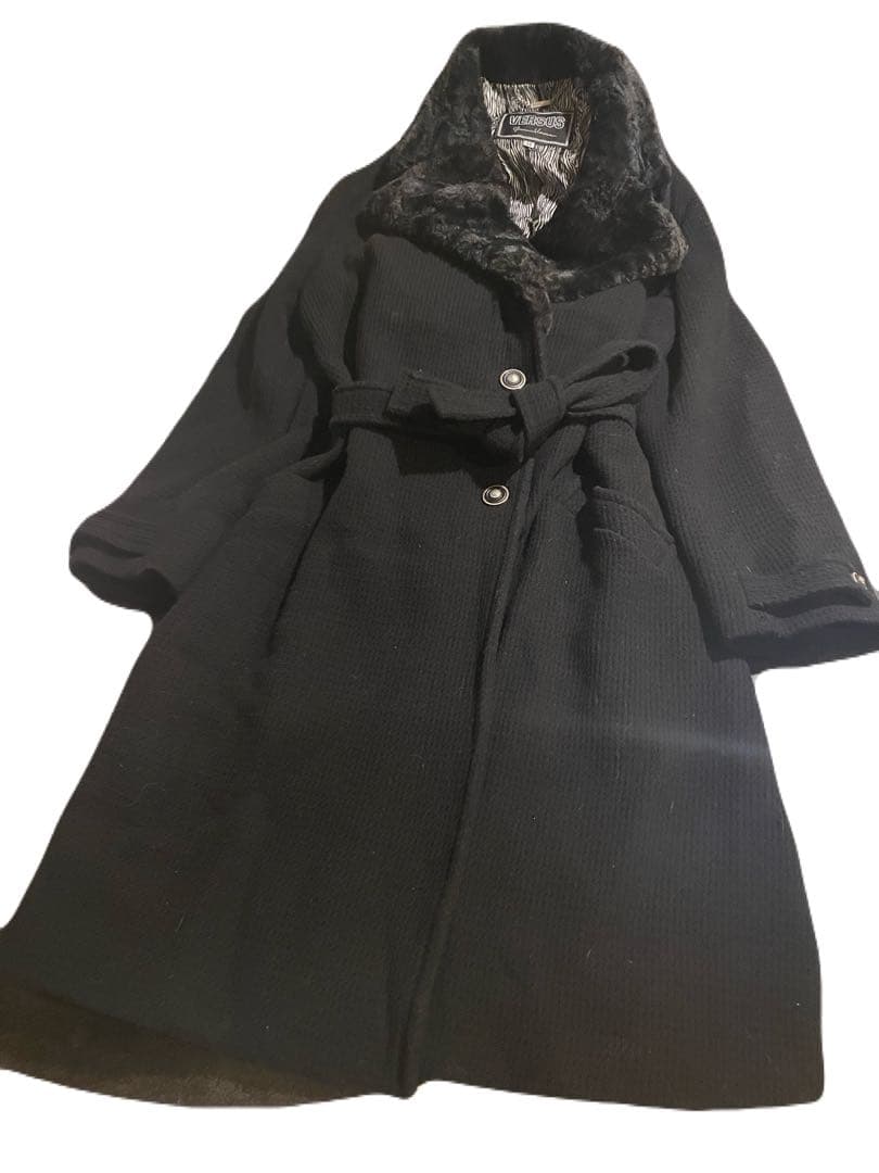 VERSUS Gianni Versace ブラックロングコート 42