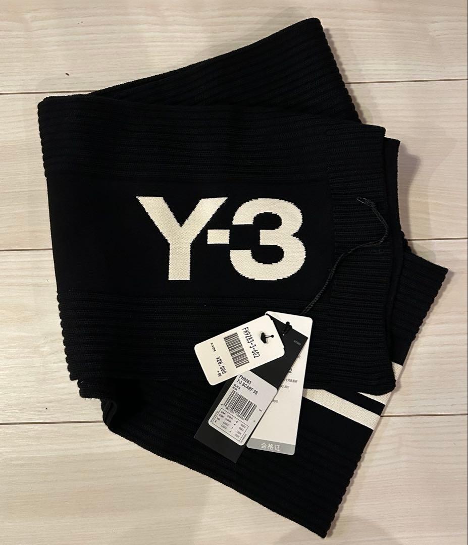 Y-3 SCARF 3 STRIPE ロゴ マフラー ストール ニット