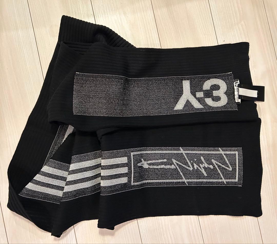 Y-3 SCARF 3 STRIPE ロゴ マフラー ストール ニット