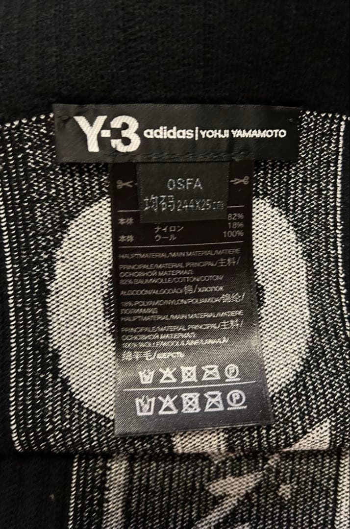 Y-3 SCARF 3 STRIPE ロゴ マフラー ストール ニット