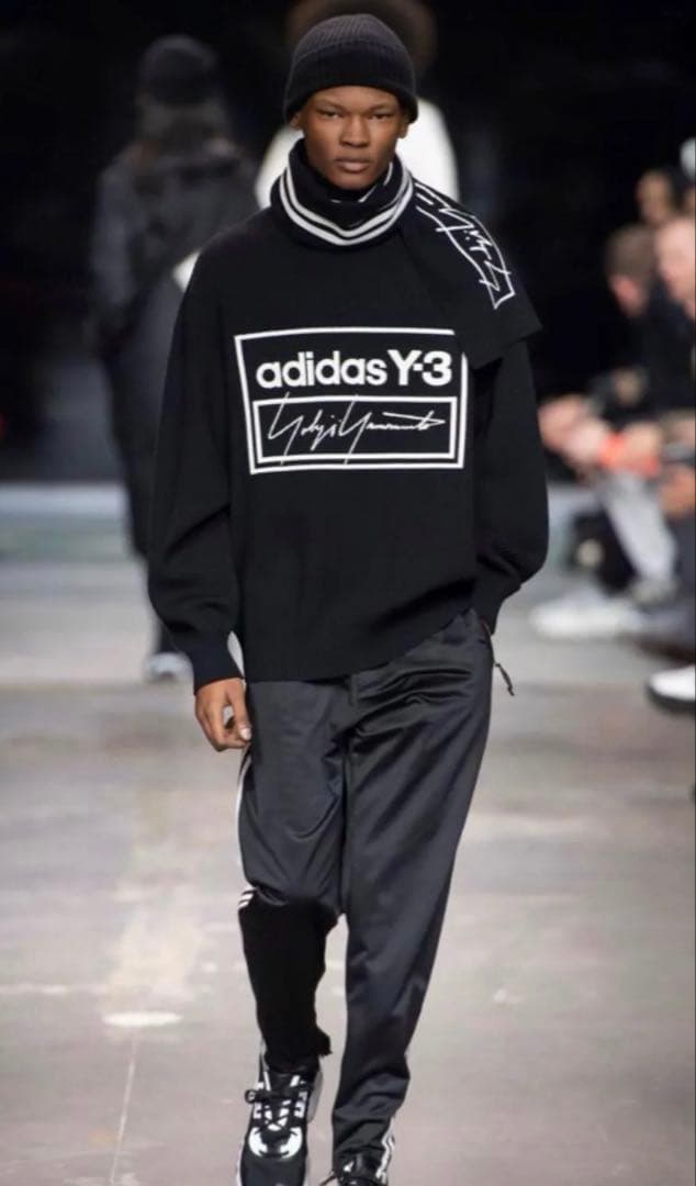 Y-3 SCARF 3 STRIPE ロゴ マフラー ストール ニット