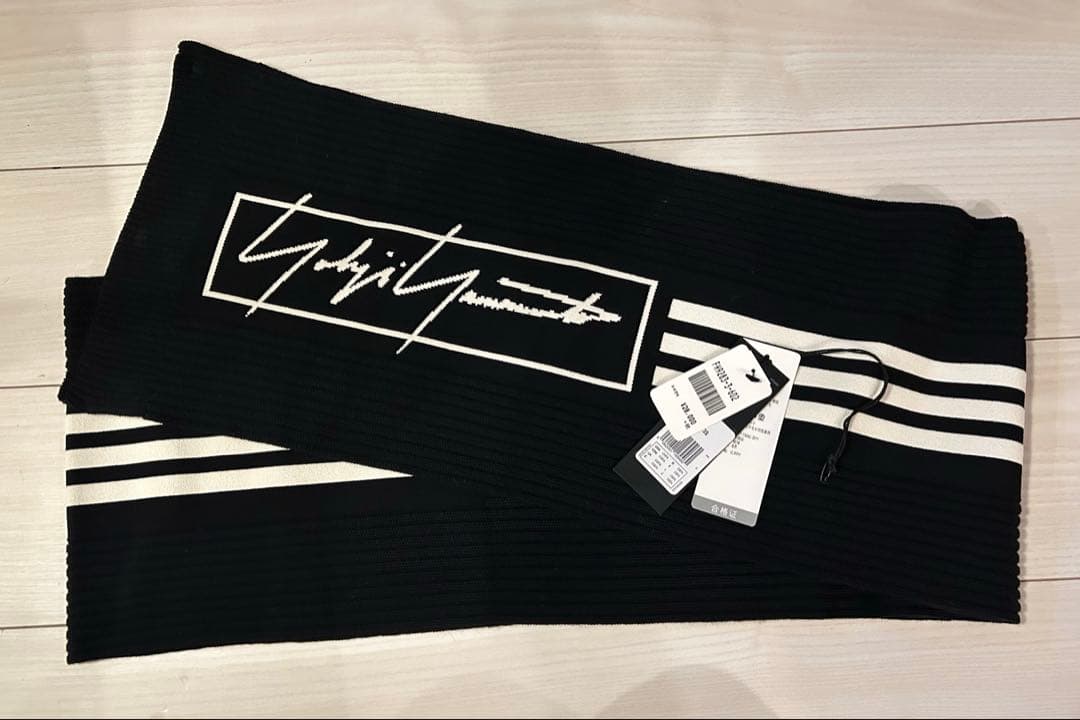 Y-3 SCARF 3 STRIPE ロゴ マフラー ストール ニット