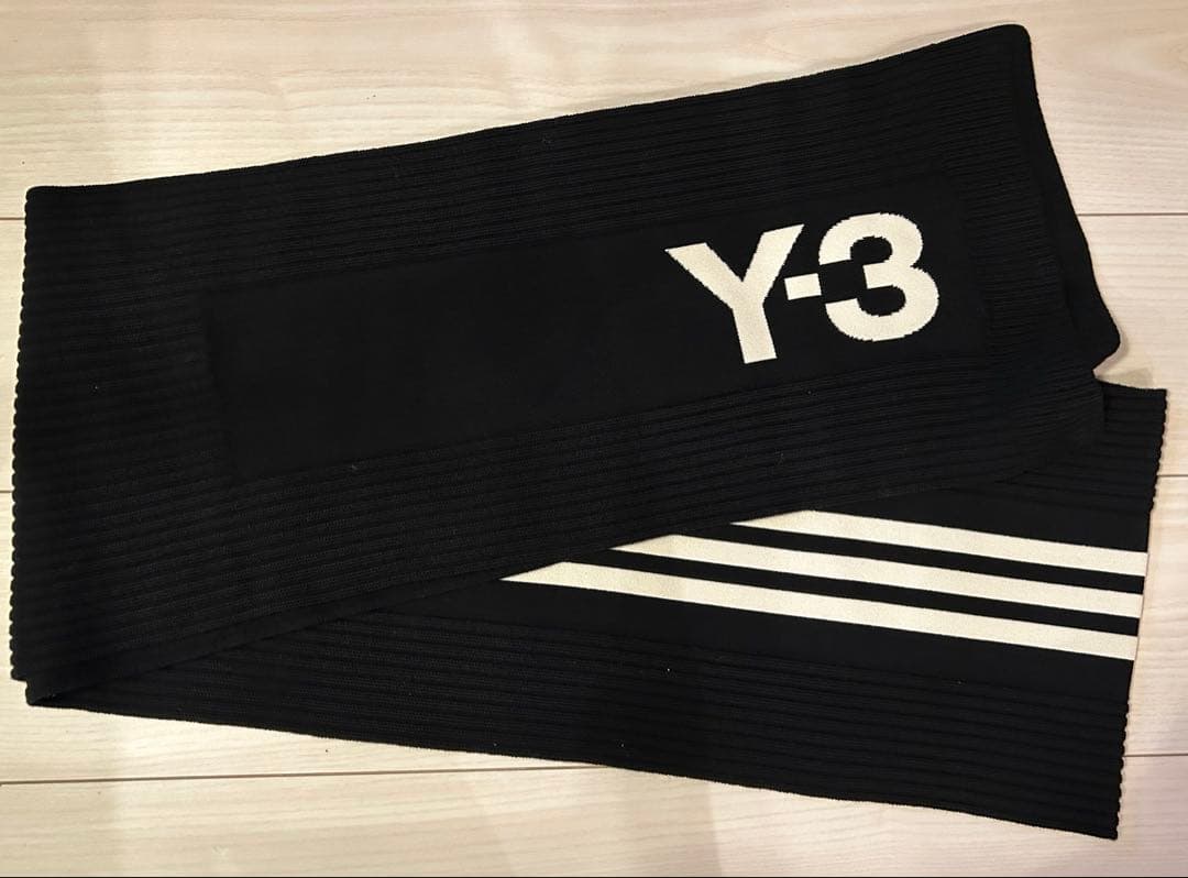 Y-3 SCARF 3 STRIPE ロゴ マフラー ストール ニット
