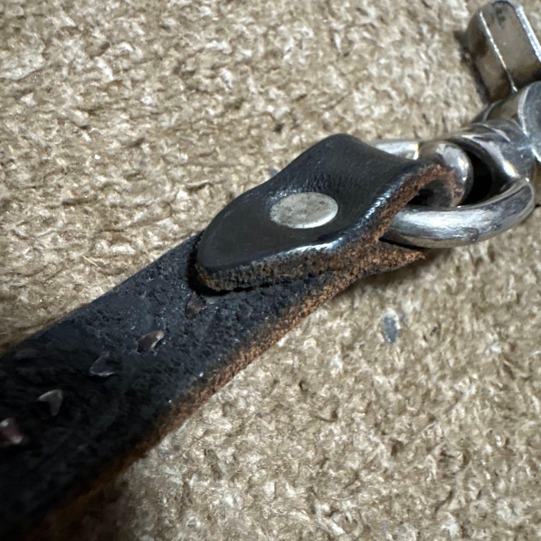 HTC レザー　ウォレットコード　ピラミッド　ブラック